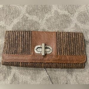 Woven clutch/crossbody, brand new